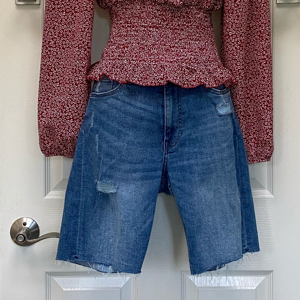 COPY - H&M distressed denim shorts